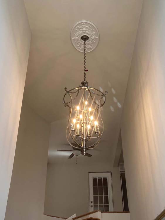 Lighting installation in a Baltimore County Maryland home